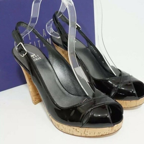 Stuart Weitzman Exsling Slingback Heels Sandals 7 - Picture 2 of 8